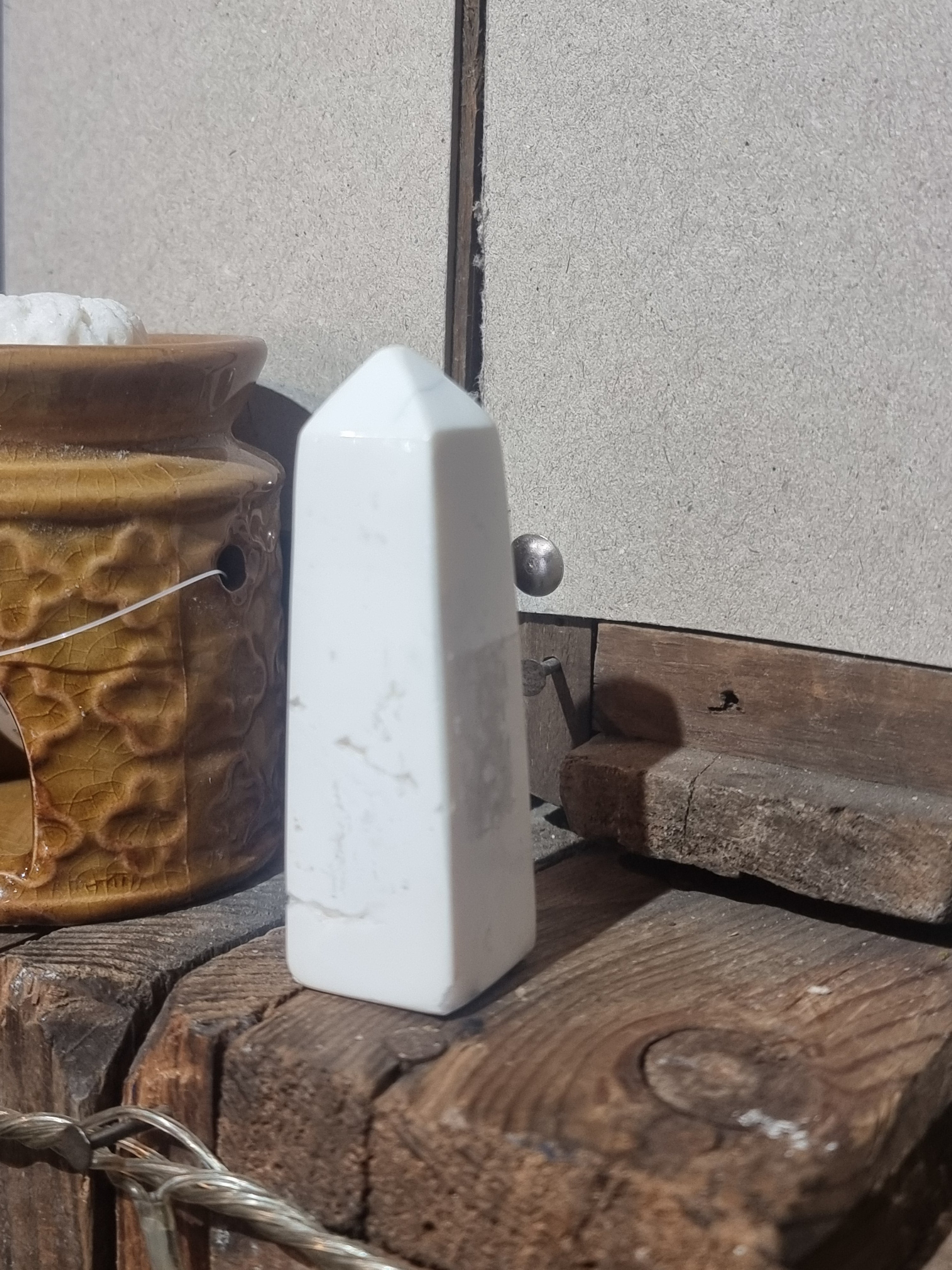Druzy Snow Agate Tower