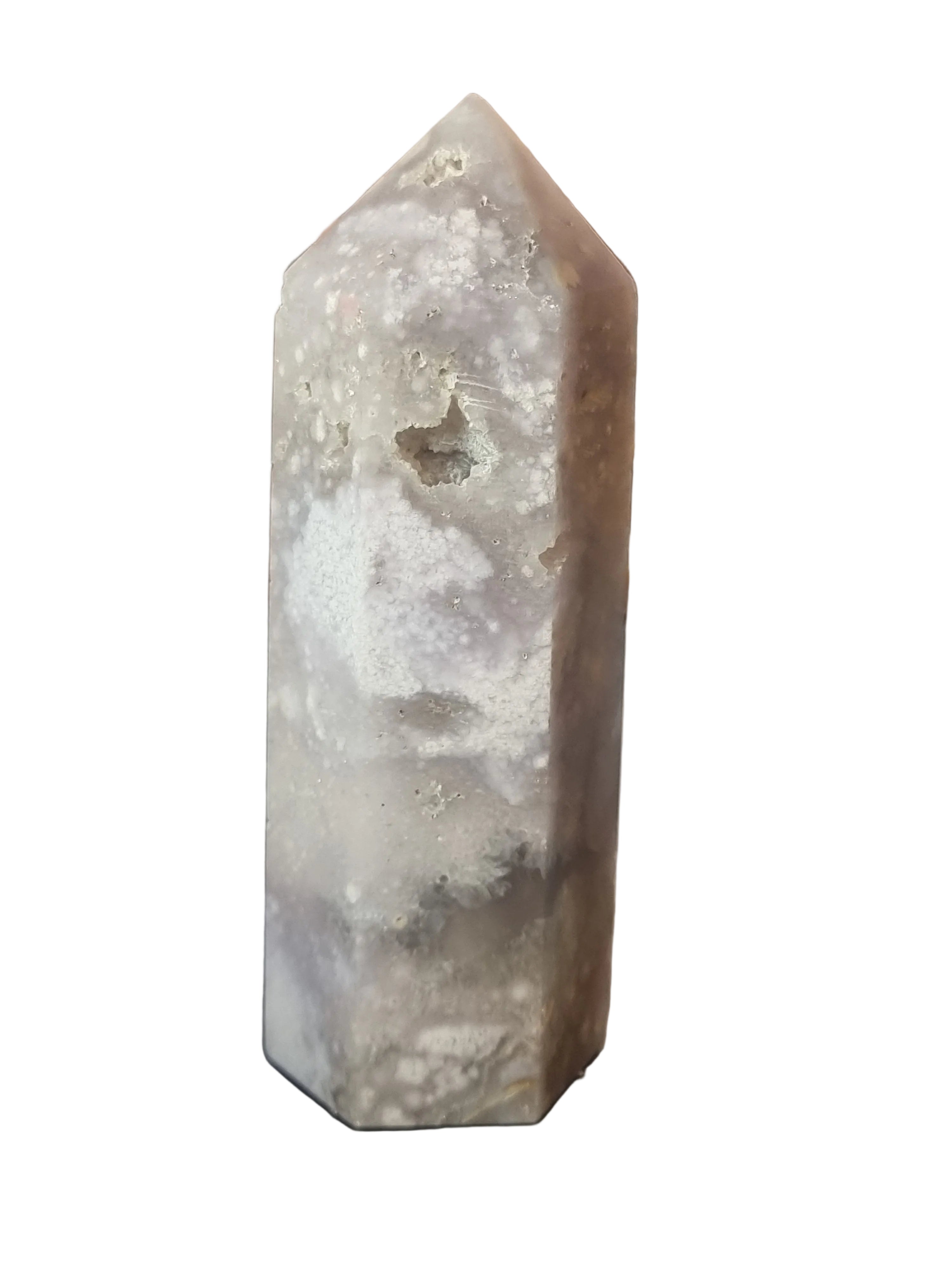Green Flower Agate Tower