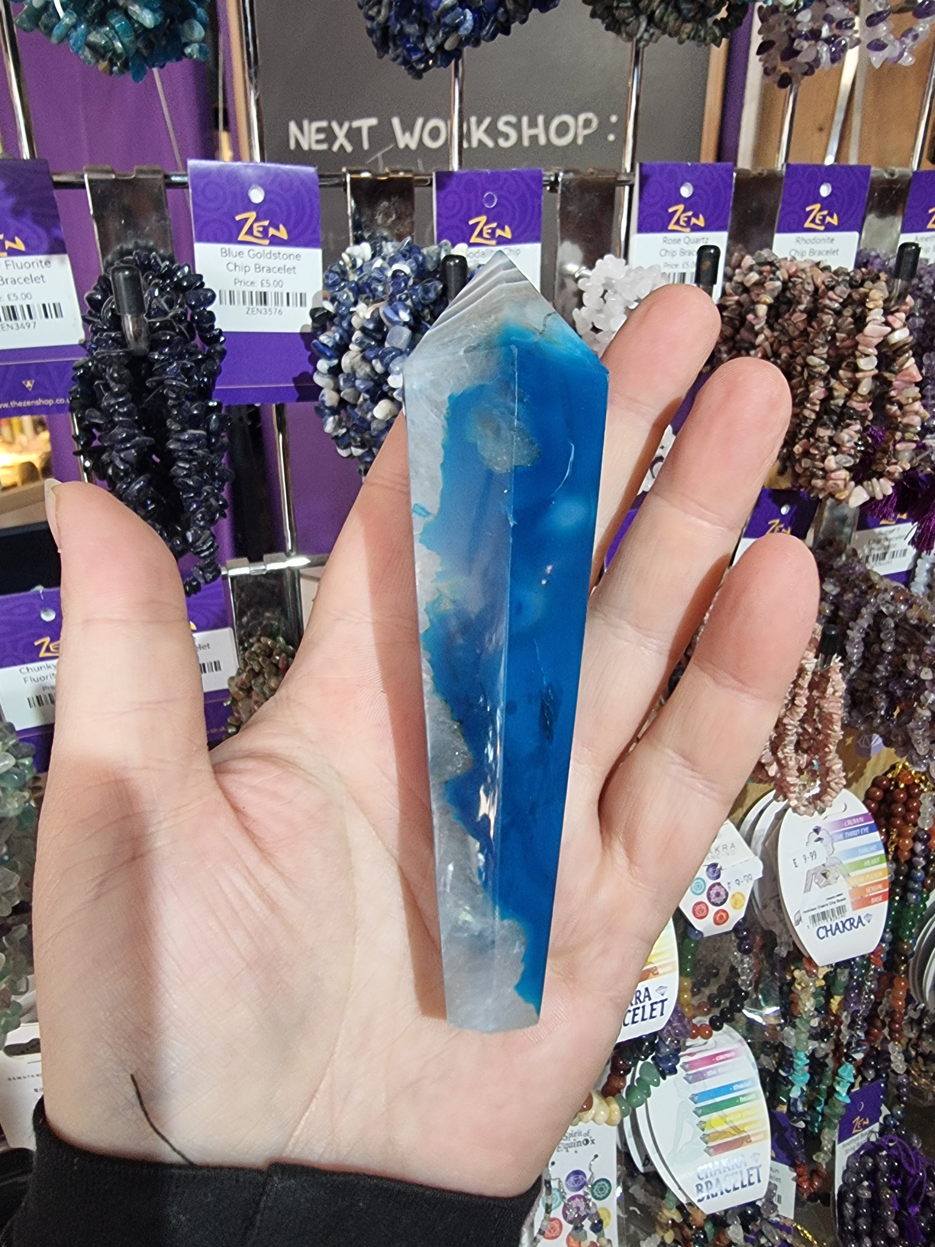 Blue Agate Wand