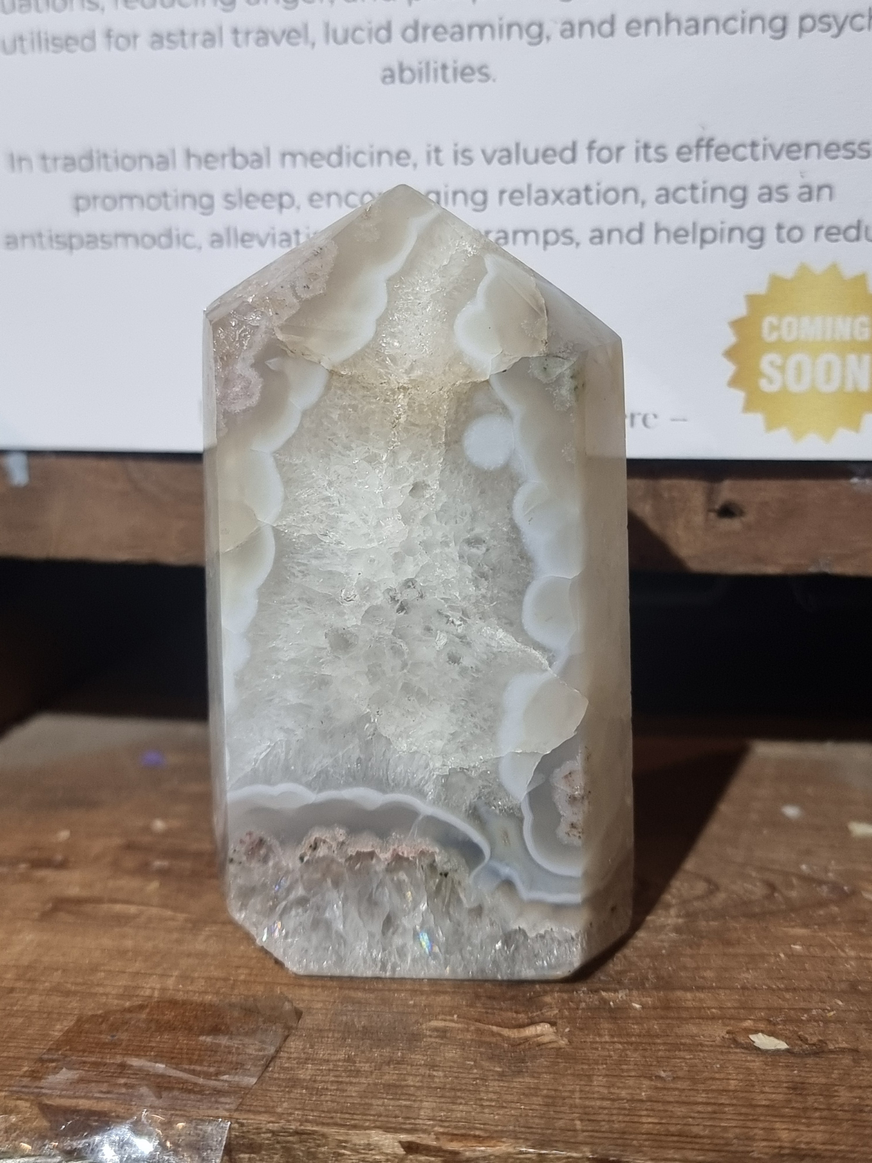 Druzy Aura Agate Tower (242g)