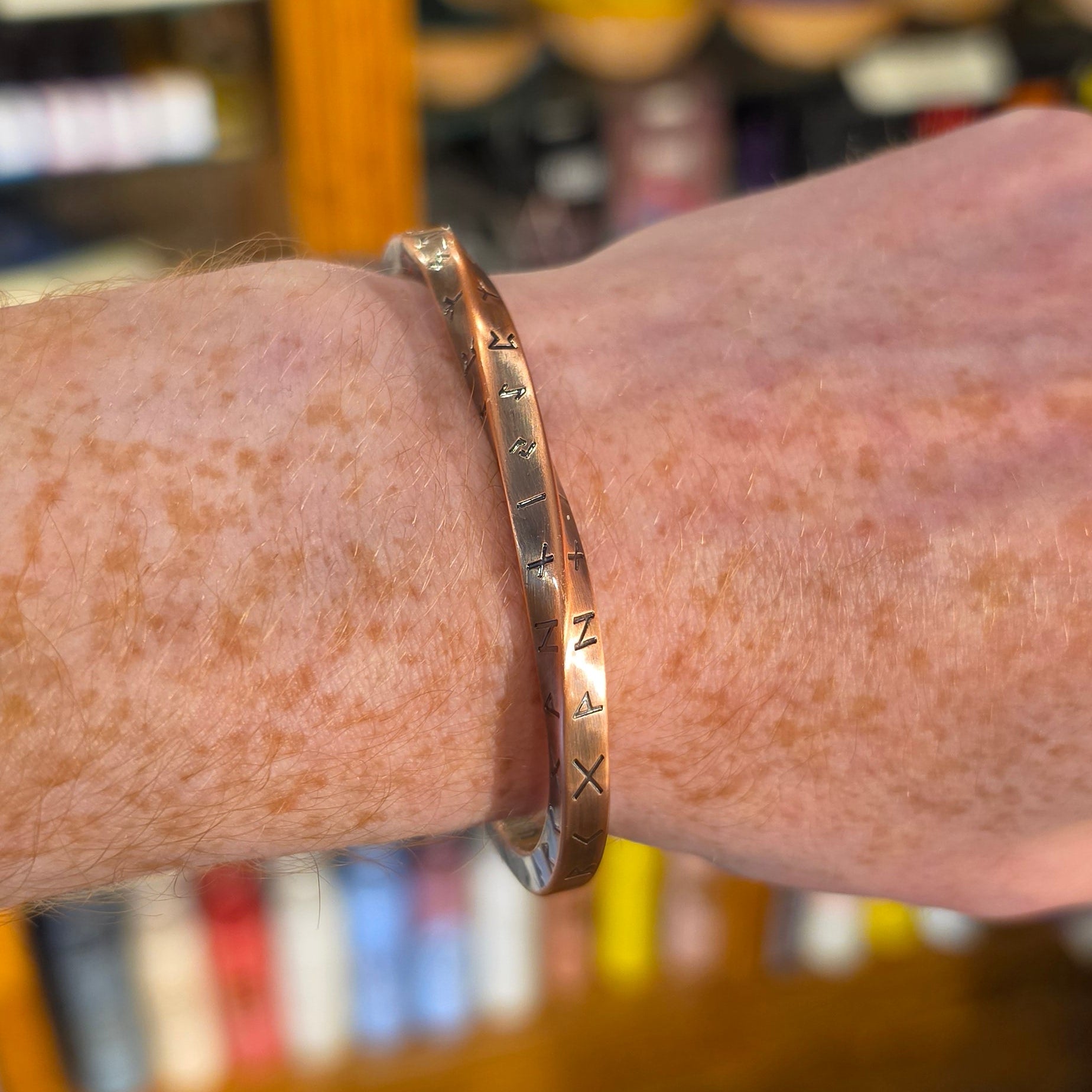 Stainless Steel Viking Rune Twist Bracelet