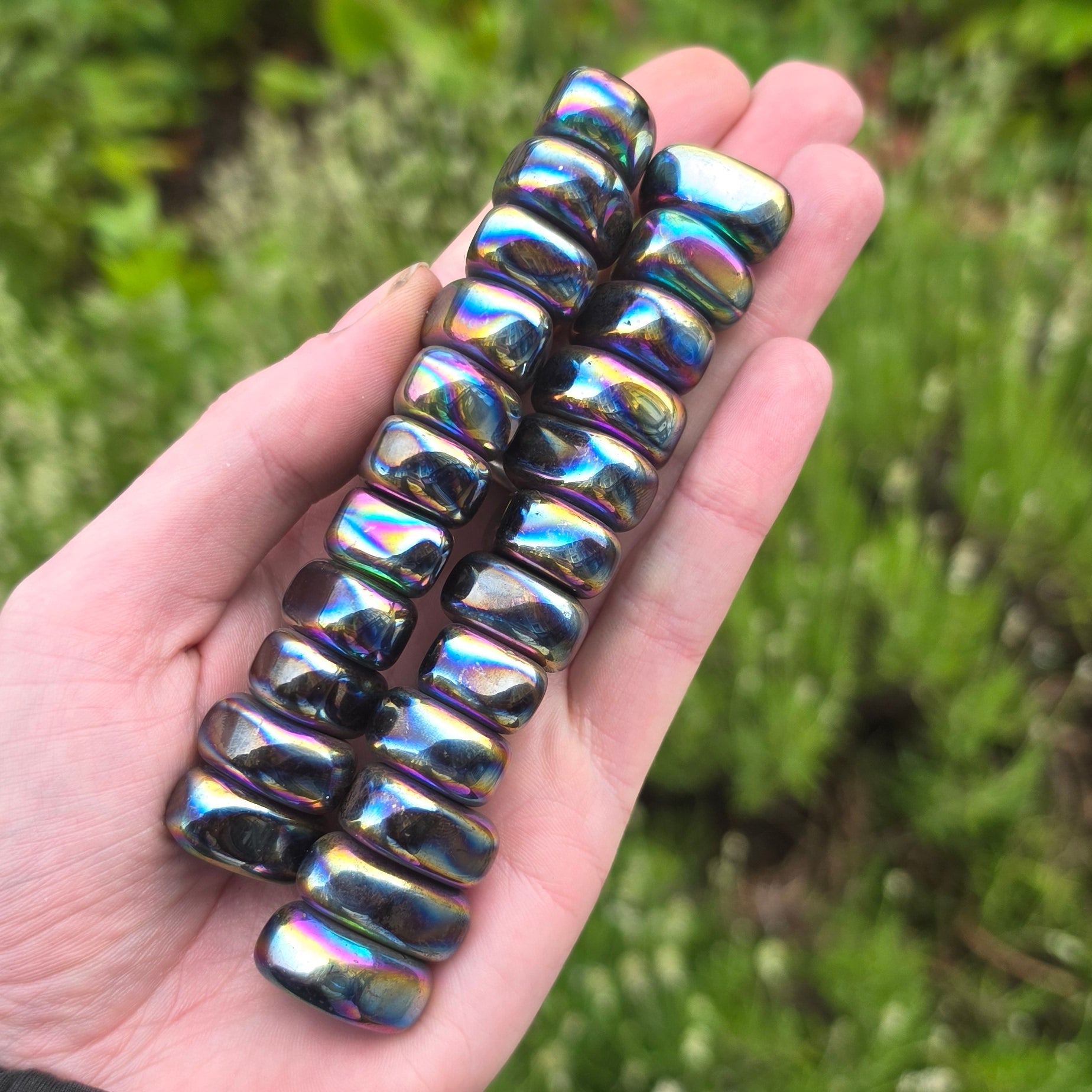Rainbow Magnetic Hematite (Pair)