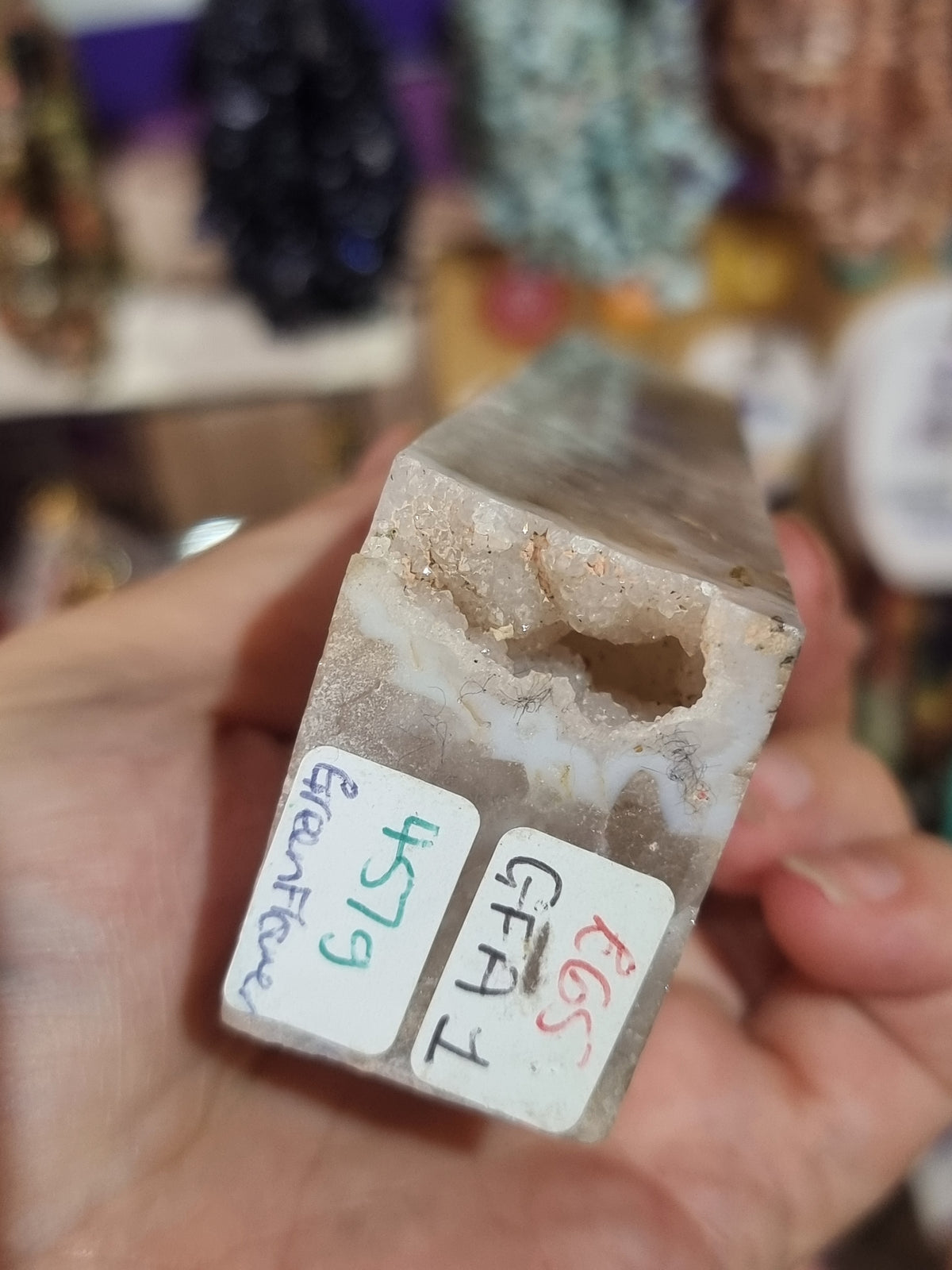 Green Flower Agate Tower (454g)