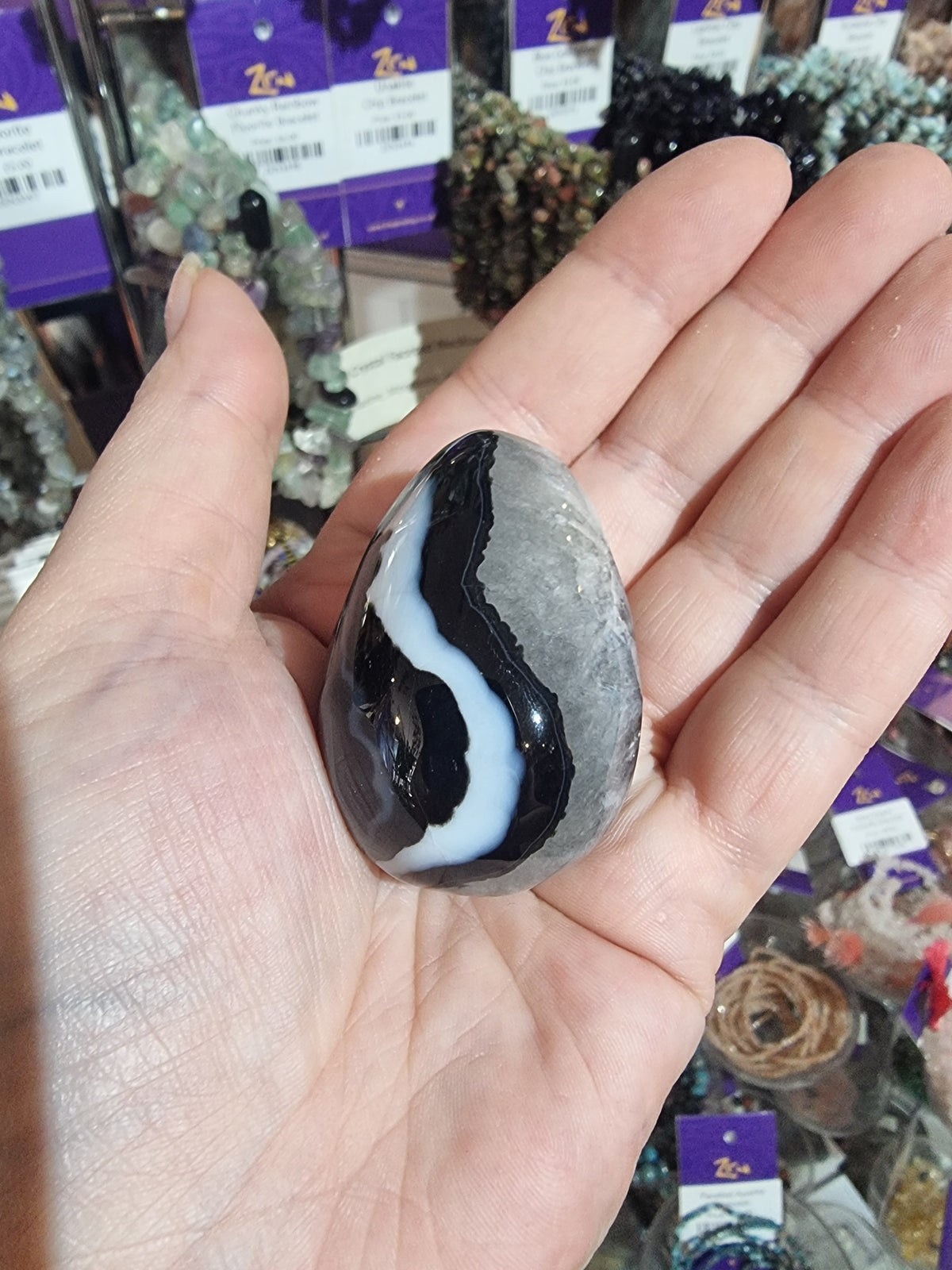 Black Agate Egg