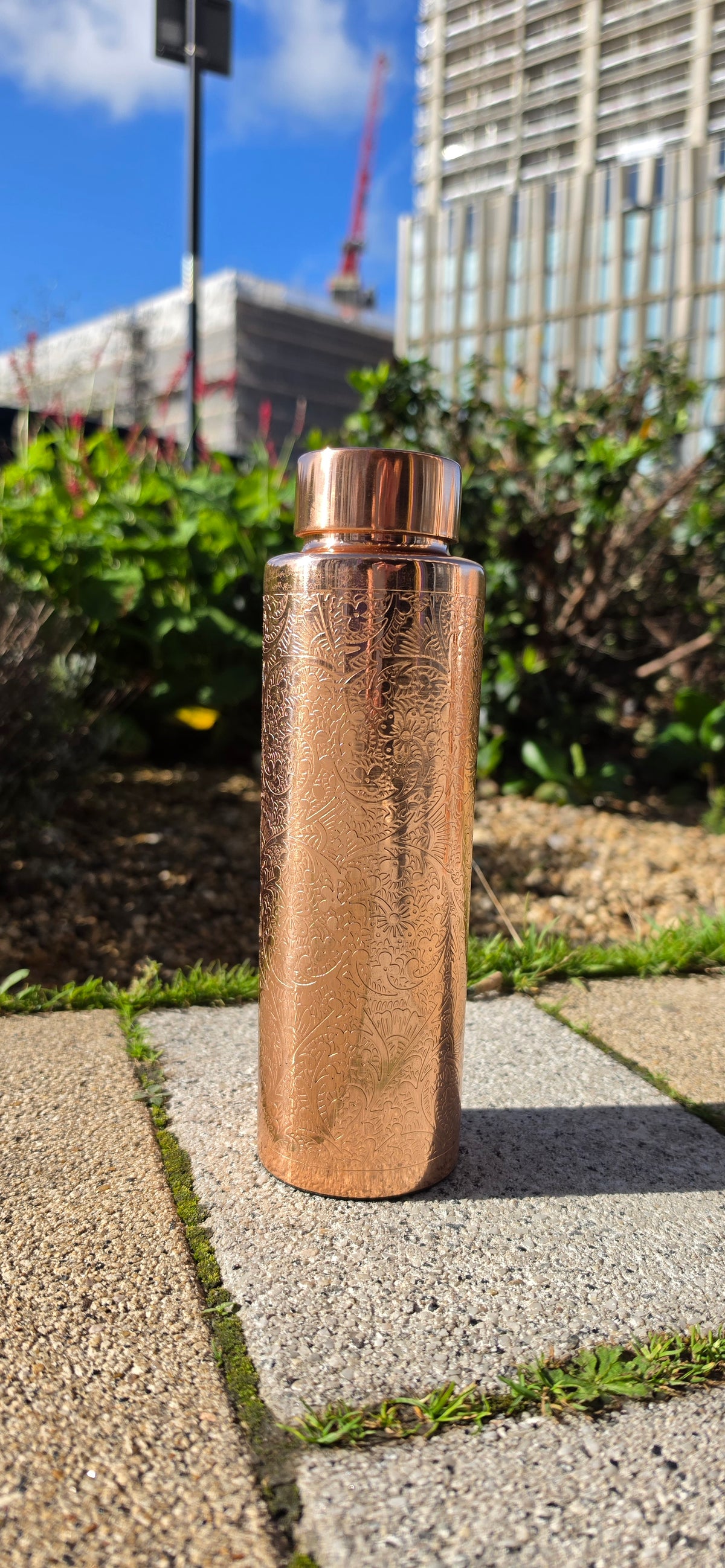 Pure Copper Water Bottle (Pattern 750ml)