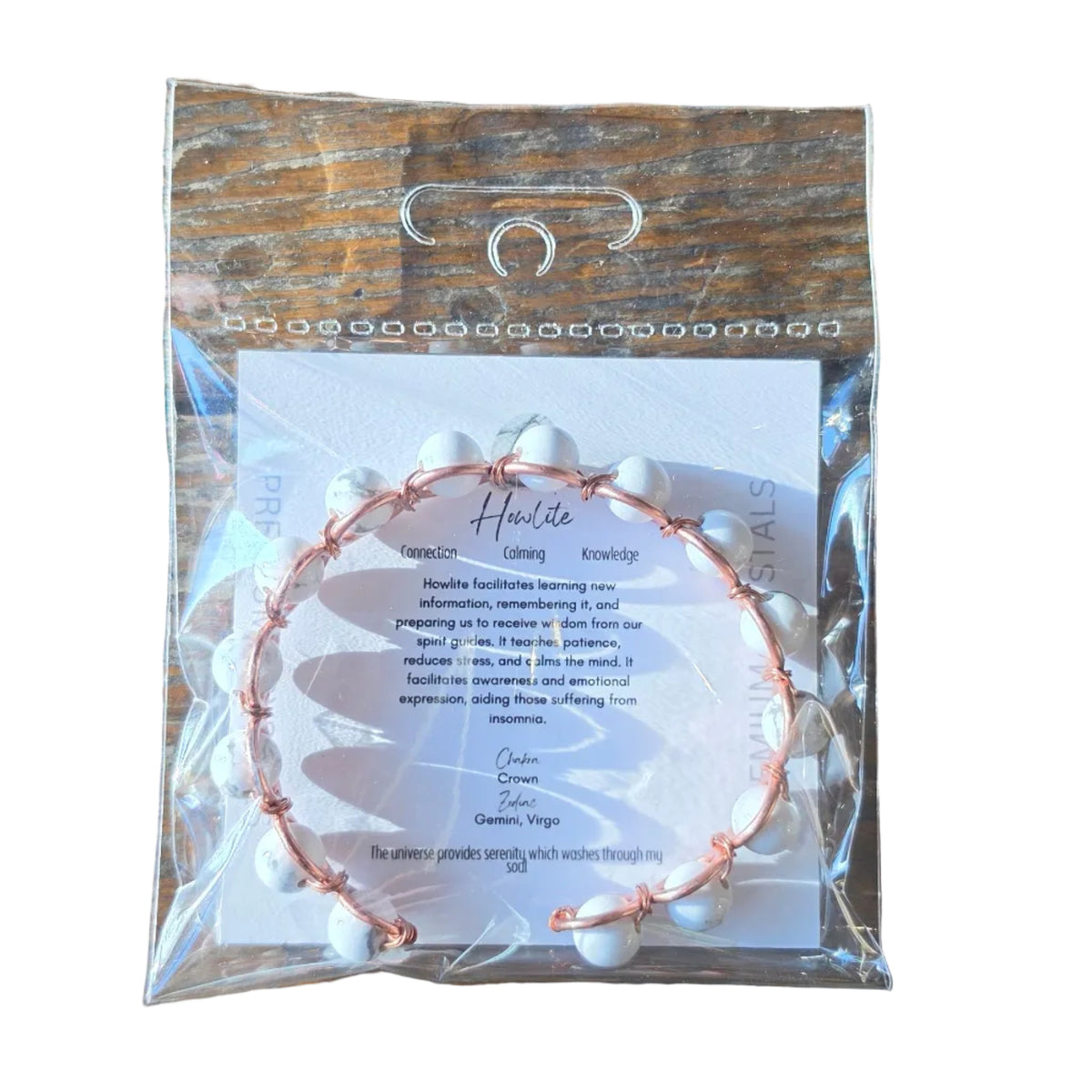 Copper & Howlite Crystal Bracelet
