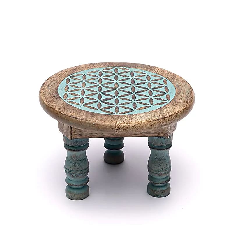 Flower of Life Altar Table (Blue)