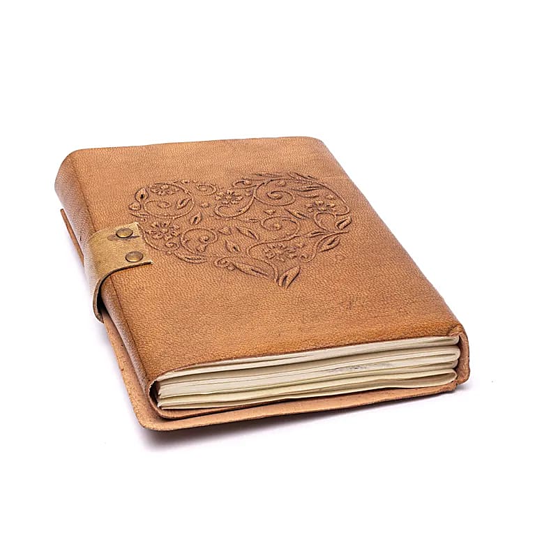 Heart Faux Leather Journal