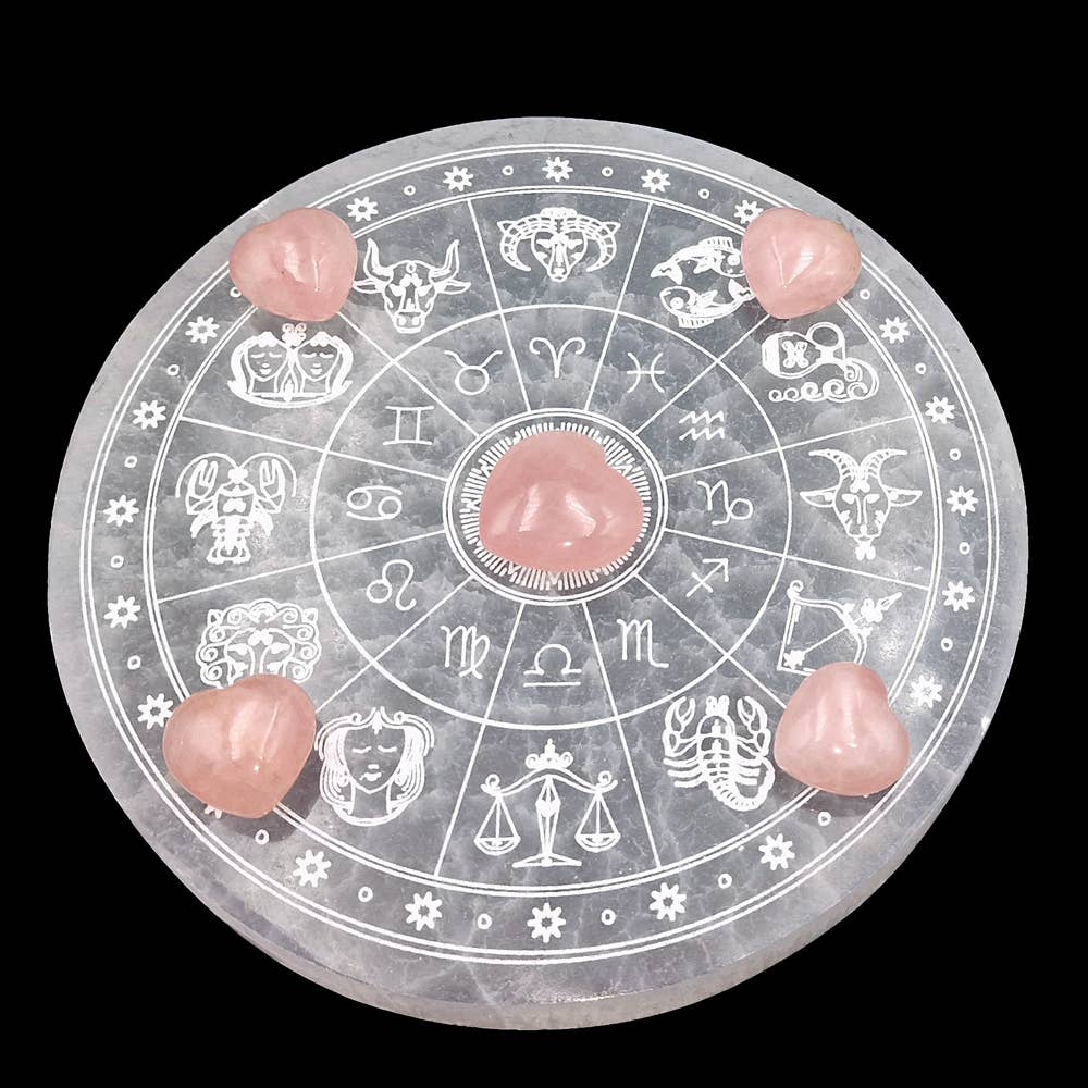 Zodiac Selenite Charging Plate