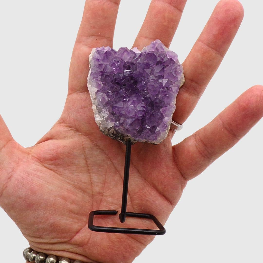 Amethyst Druze On Metal Stand