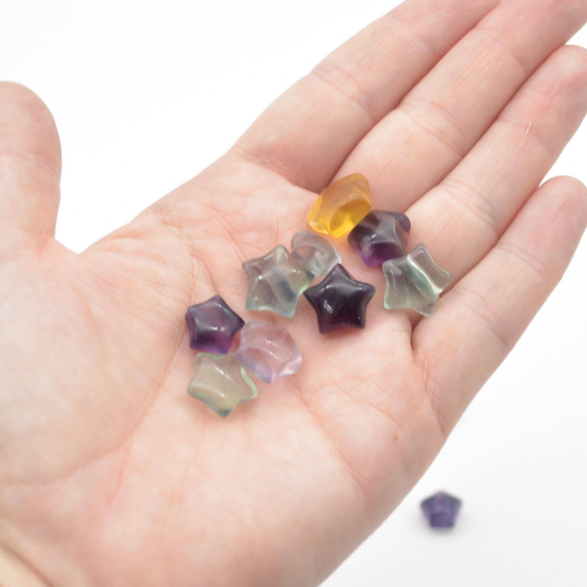 Mini Rainbow Fluorite Stars