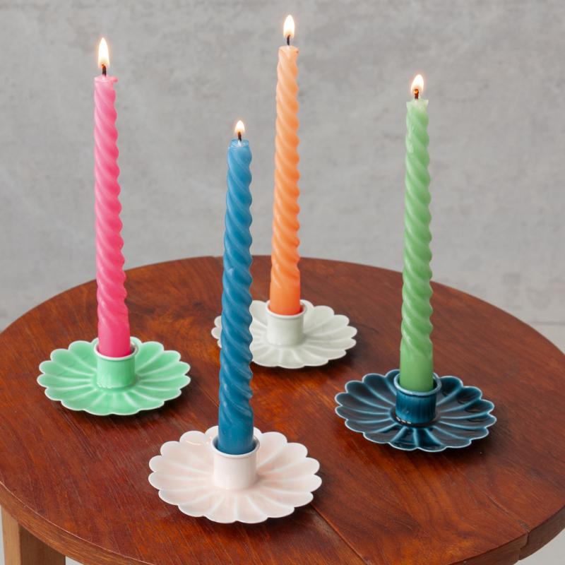 Flower Candle Holder (Green)