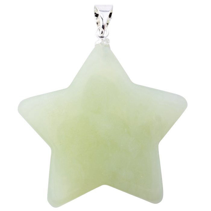 Jade Star Pendant (Silver Plated)