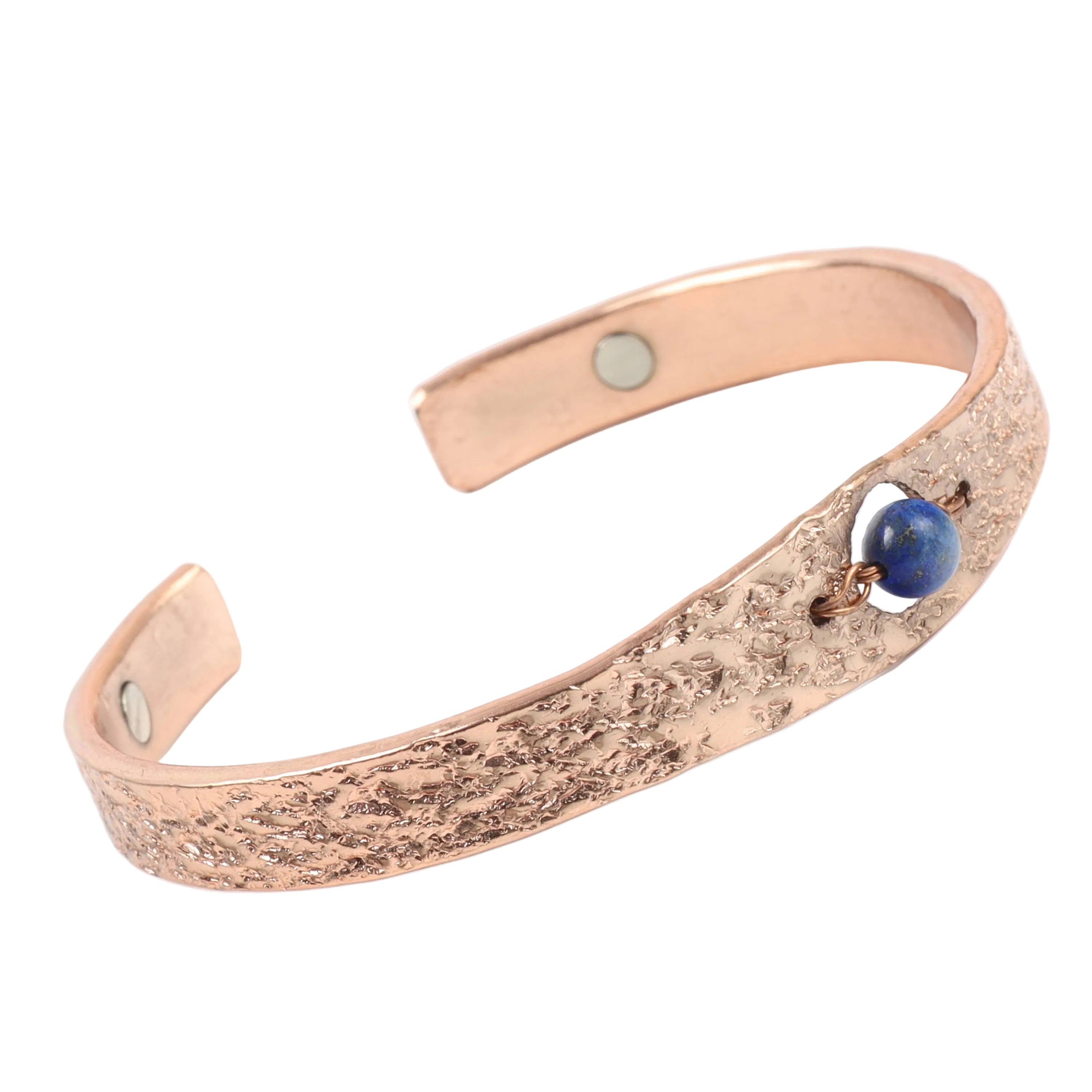 Copper Bracelet with Lapis Lazuli (Soild)