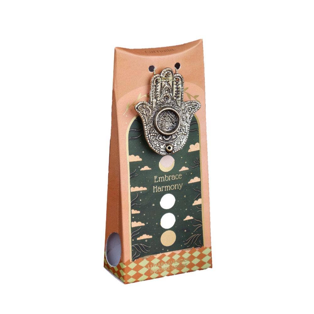 Lavender Incense Cones & Burner (Embrace Harmony)