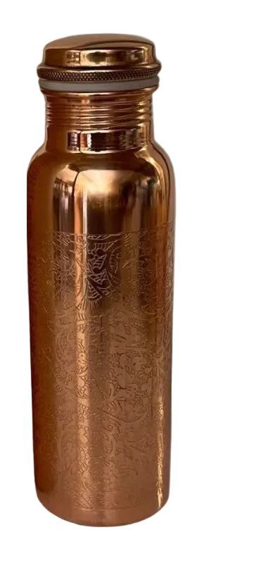 Pure Copper Water Bottle (Flower, 750ml)
