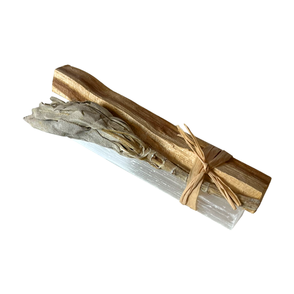 Mini Smudge Cluster (White Sage, Palo Santo & Selenite)