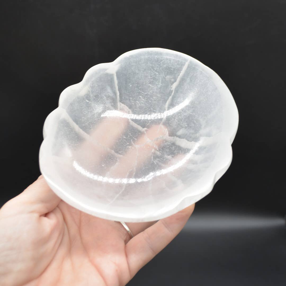 Selenite Shell Bowl