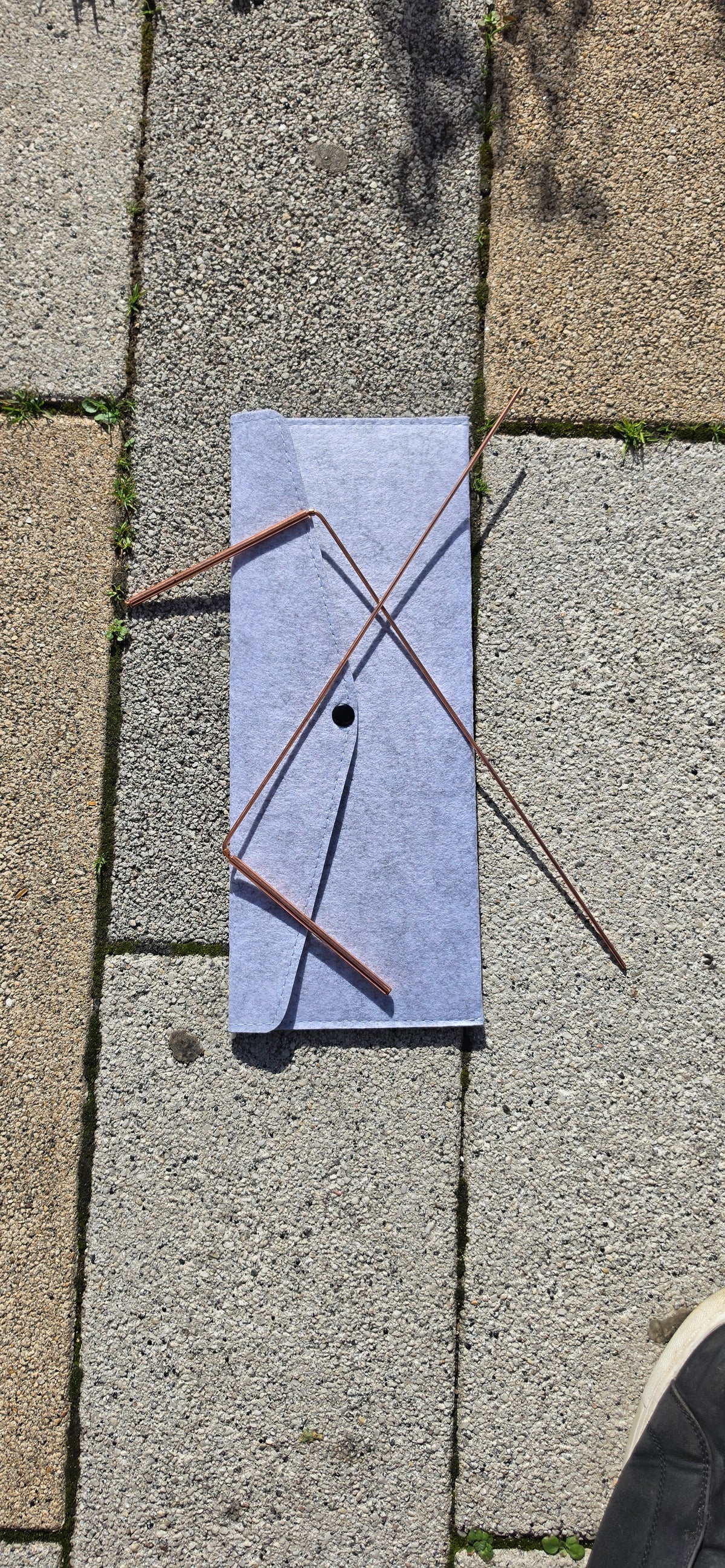 Copper Dowsing Rods & Pouch