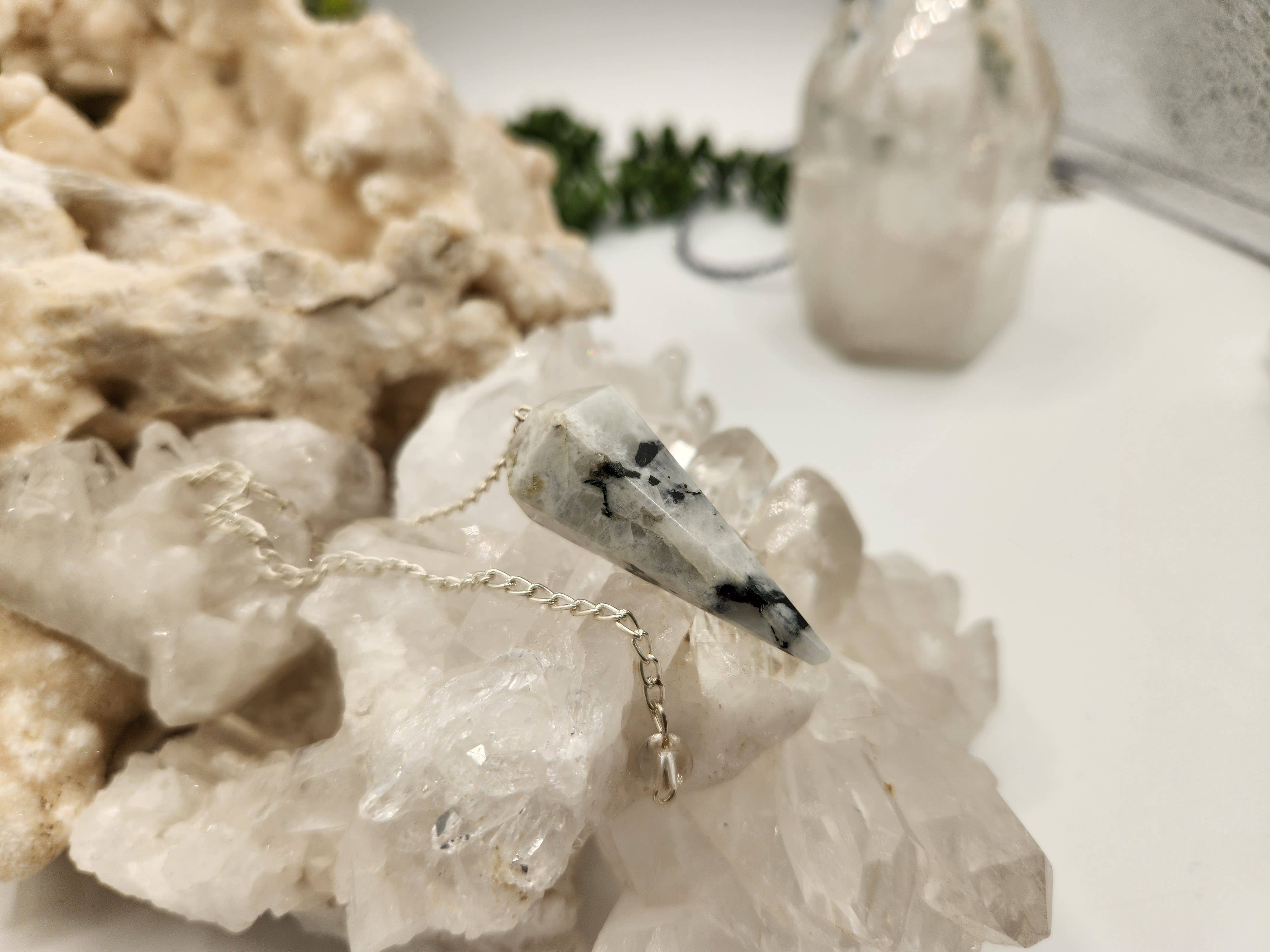 Rainbow Moonstone Pendulum
