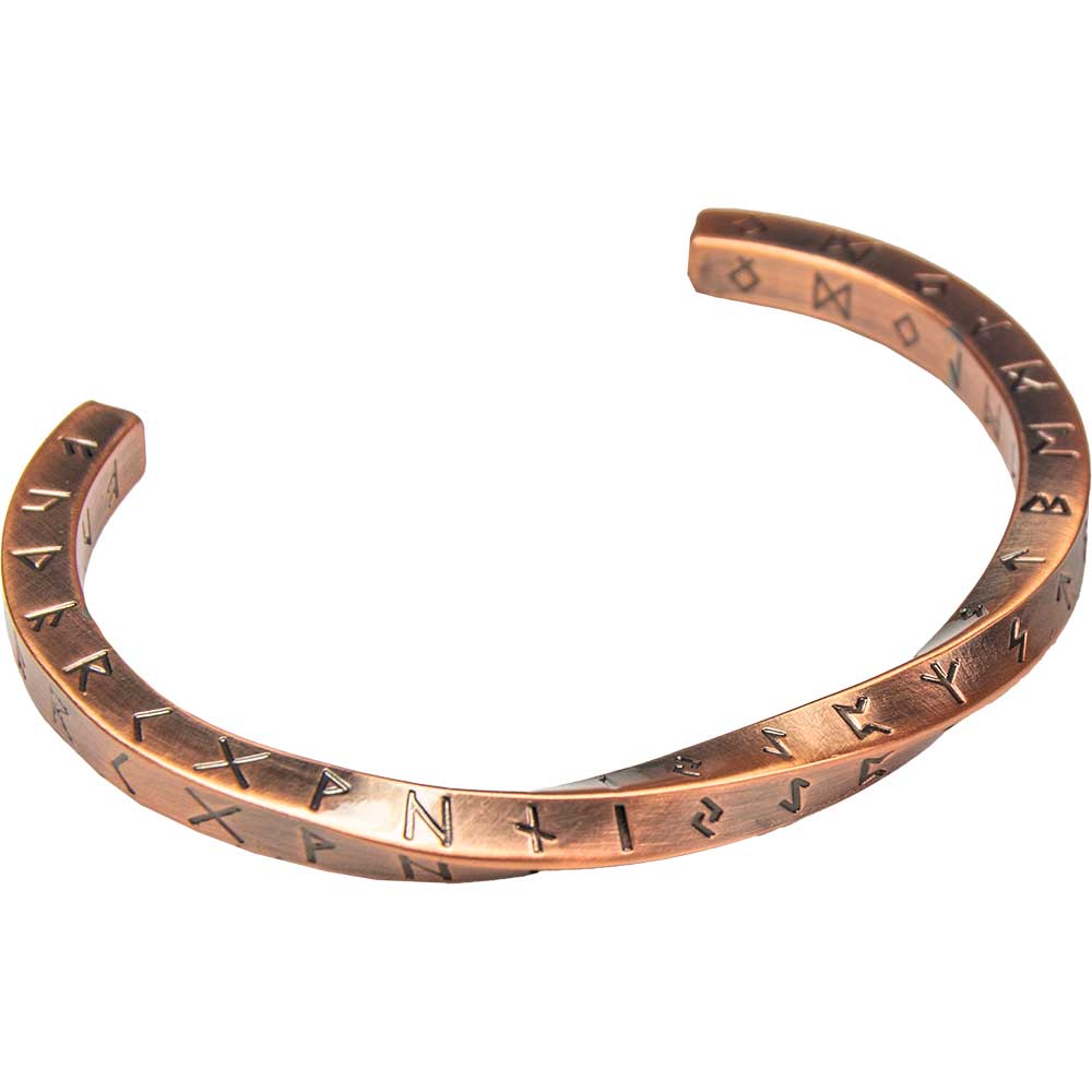Stainless Steel Viking Rune Twist Bracelet