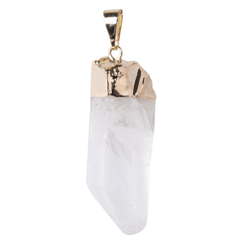 Gold Plated Quartz Pendant