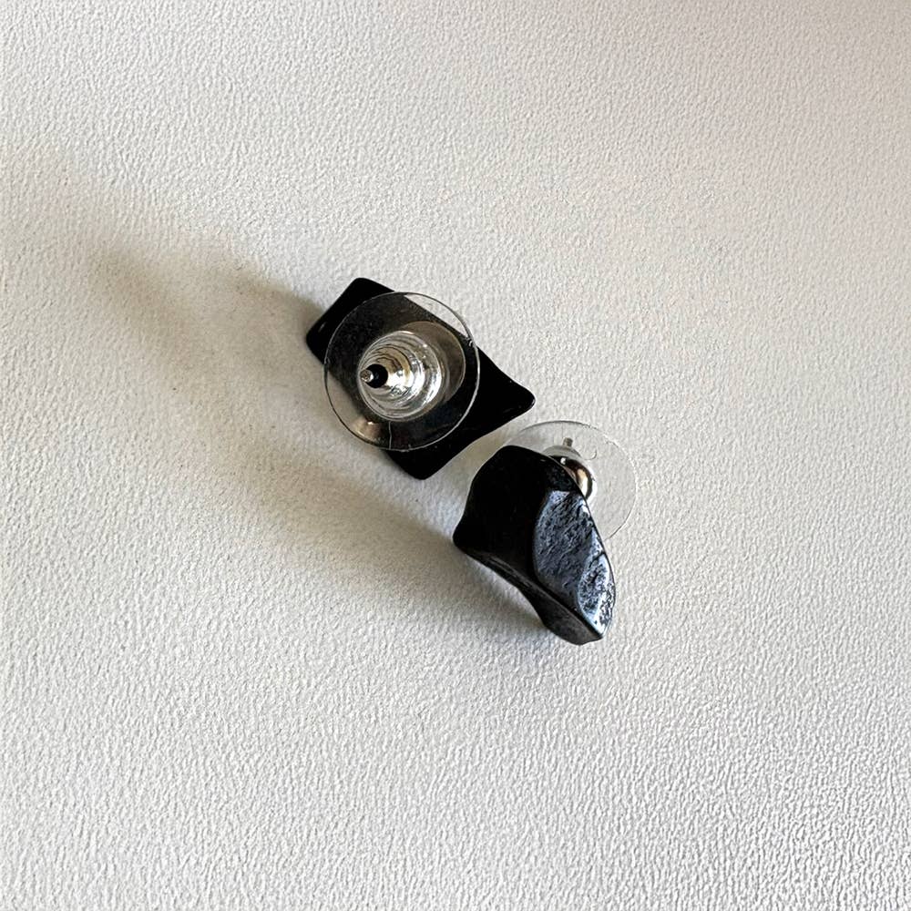 Black Tourmaline Studs