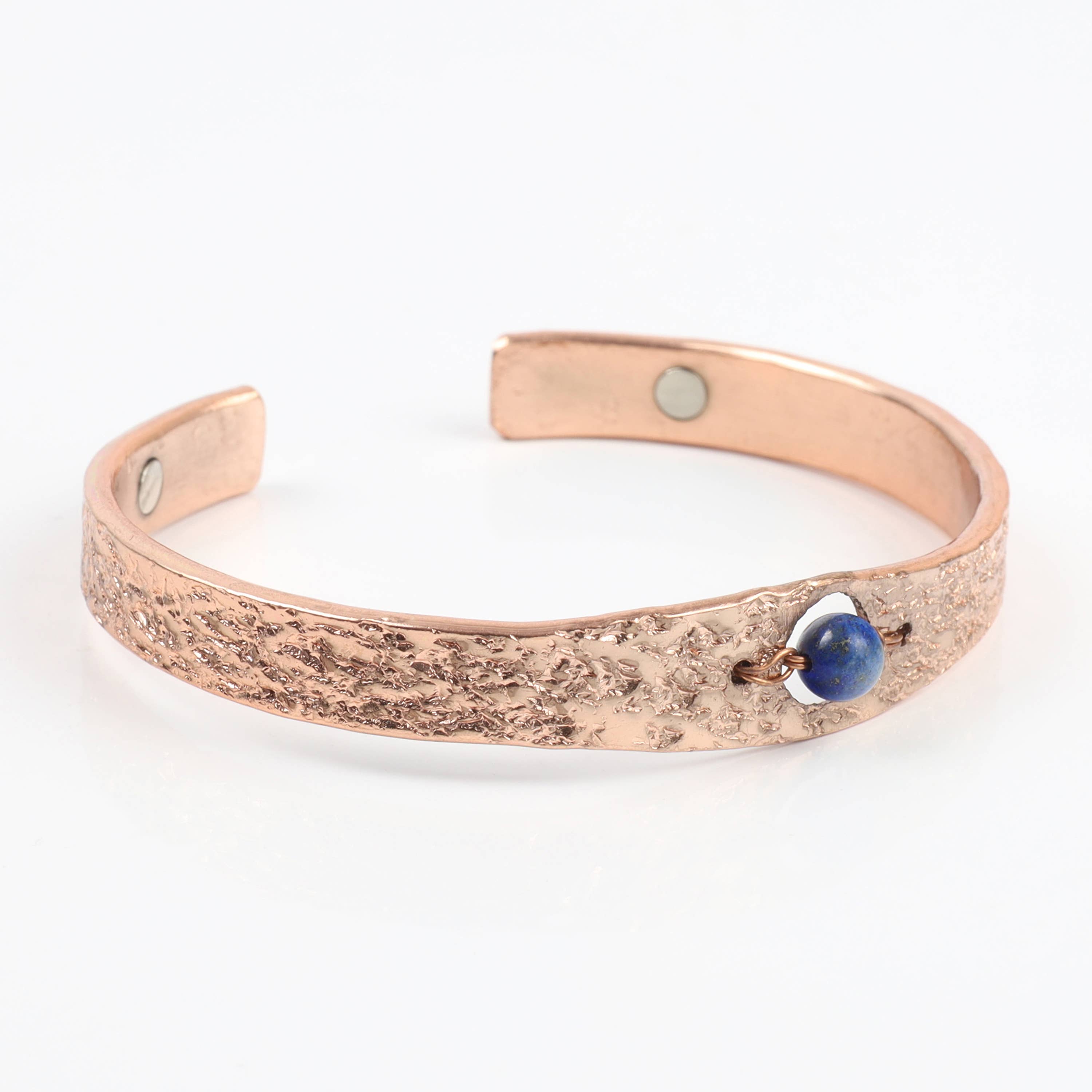 Copper Bracelet with Lapis Lazuli (Soild)