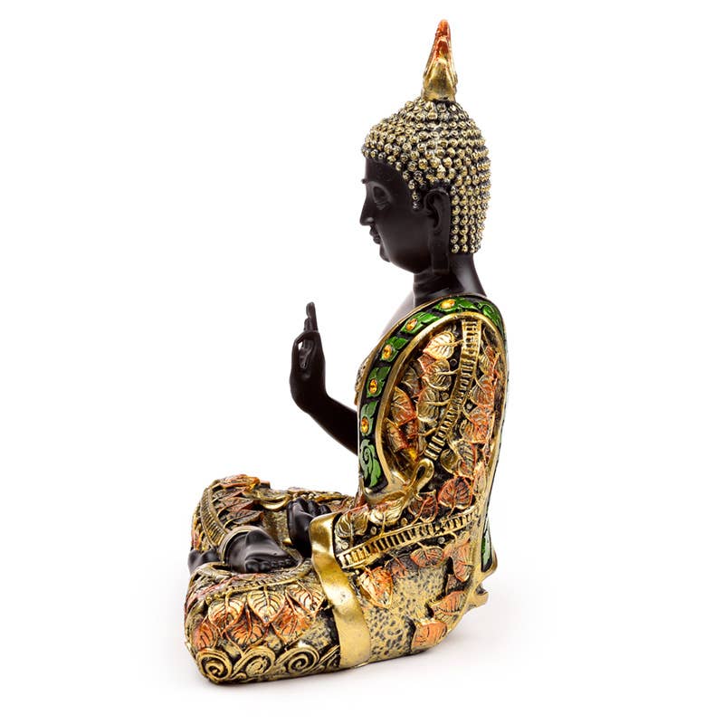 Black & Orange Gold Thai Buddha Mediation