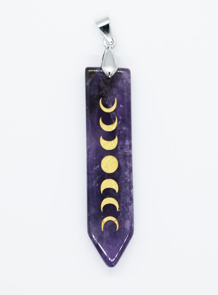 Amethyst Moon Phase Pendant