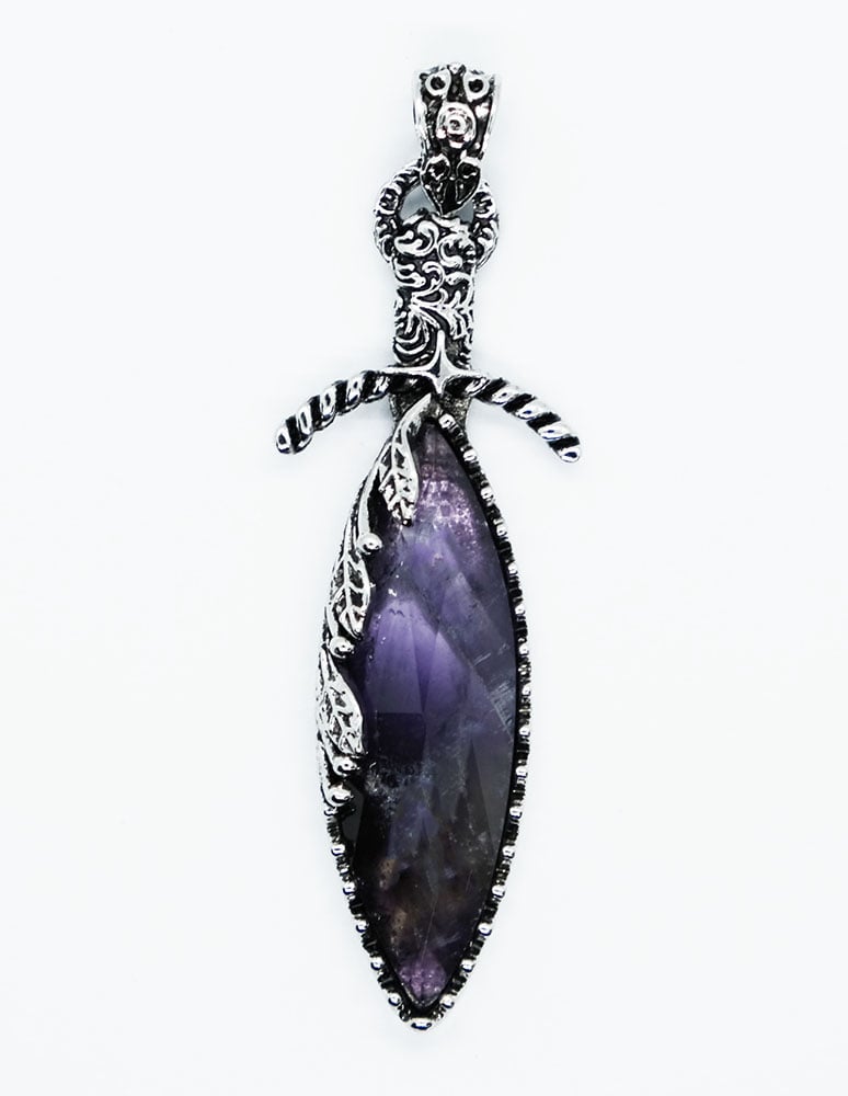 Amethyst Faceted Drop Pendant
