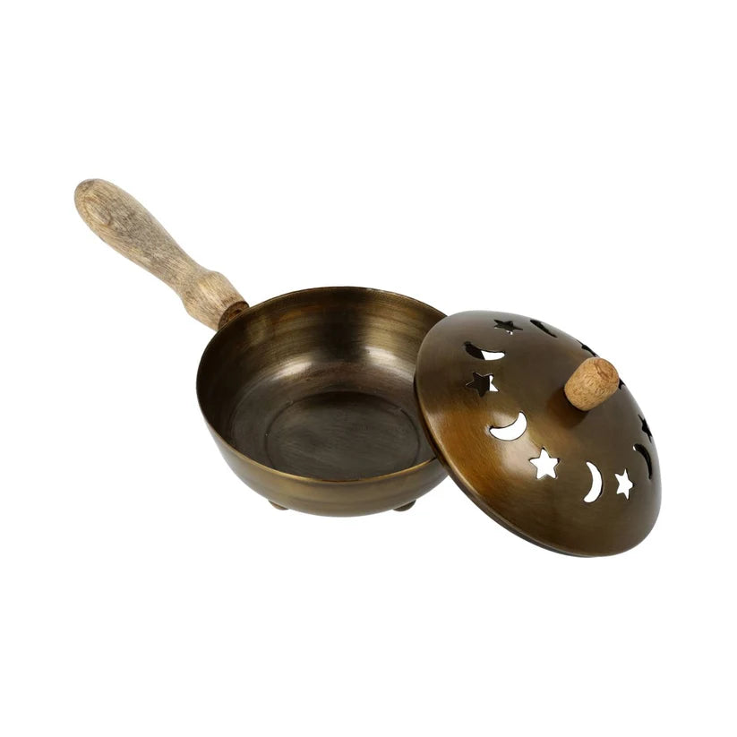 Incense Pan with Handle (Gold)