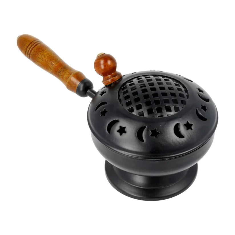 Incense Pan with Handle (Stars & Moon)