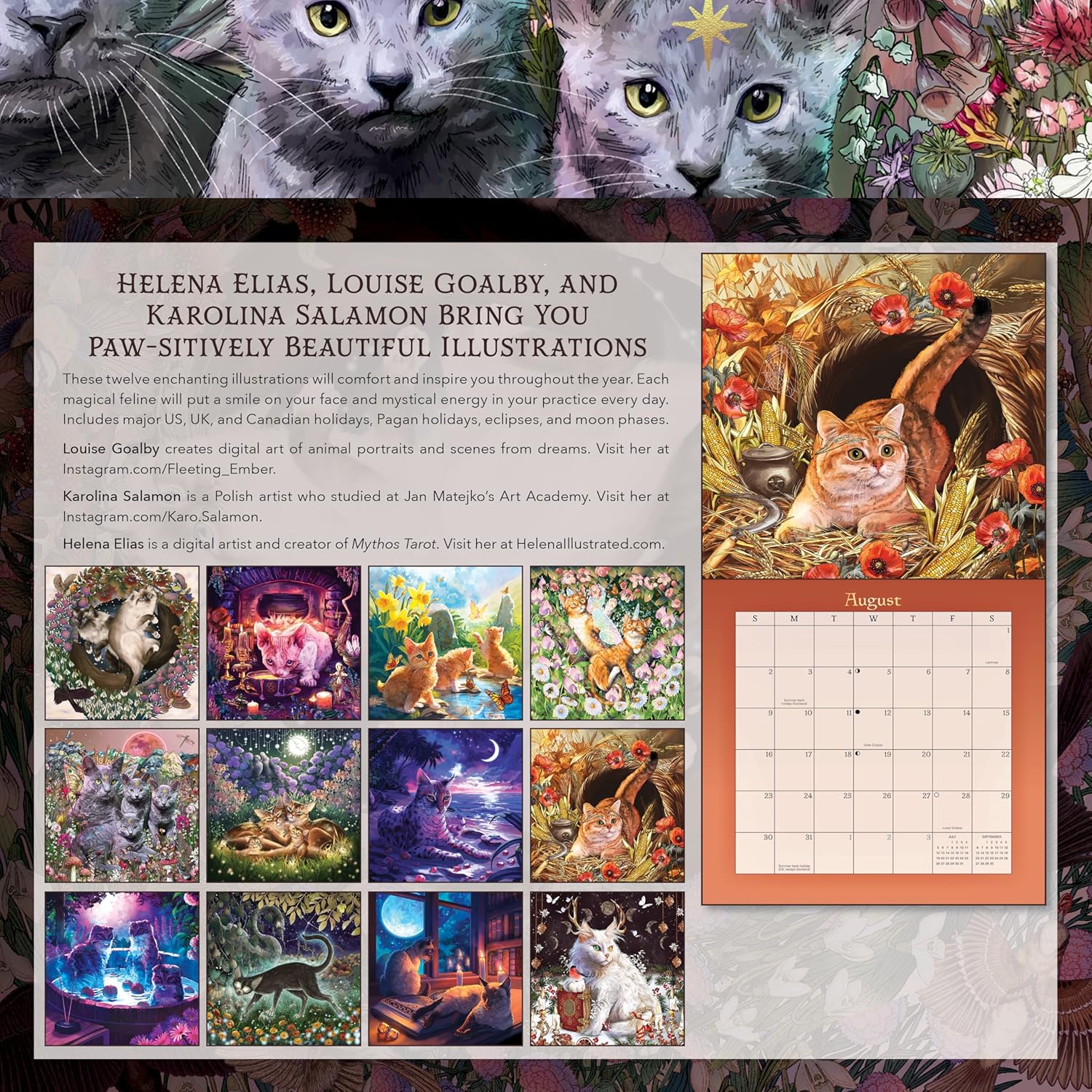Magical Mystical Cats Calendar 2026