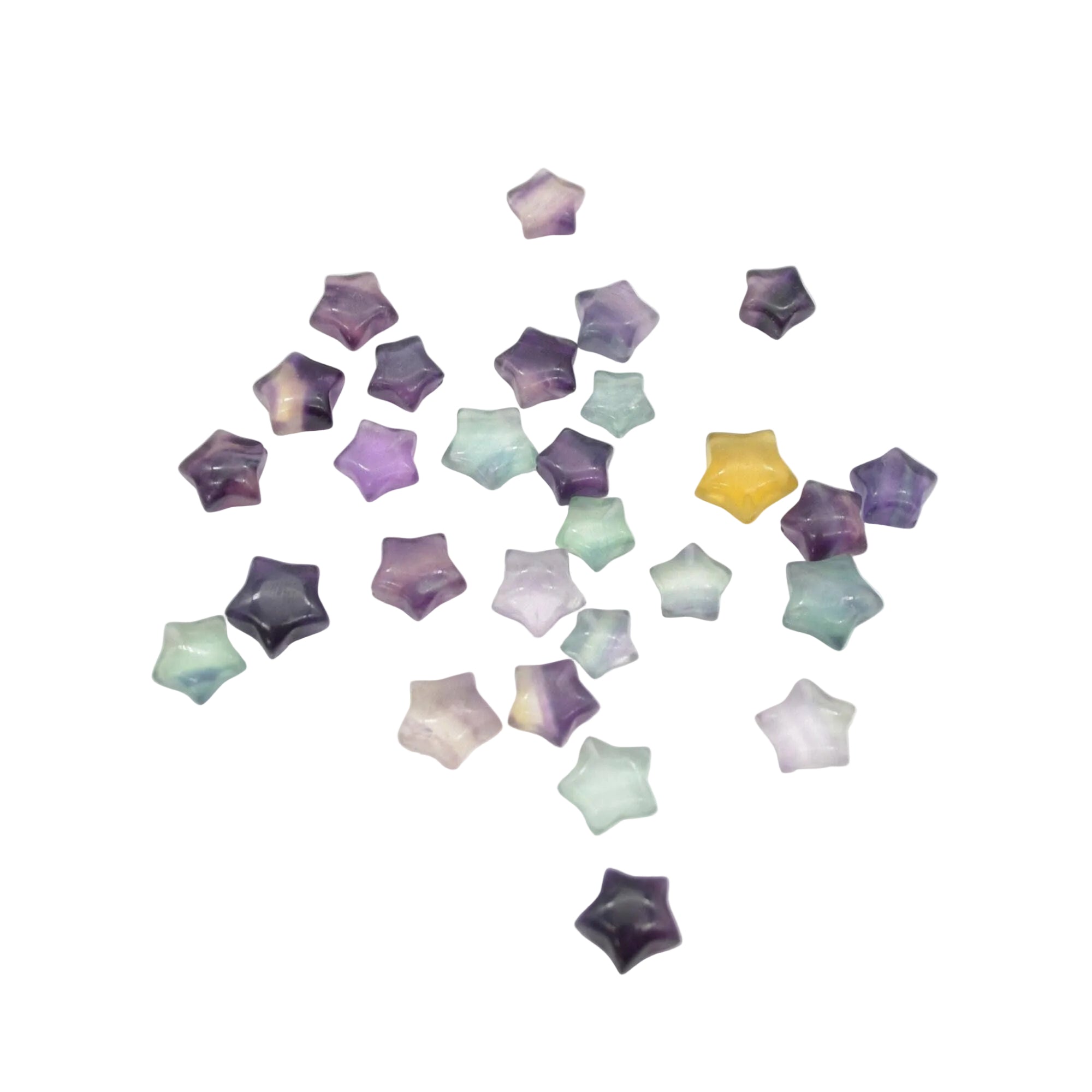 Mini Rainbow Fluorite Stars