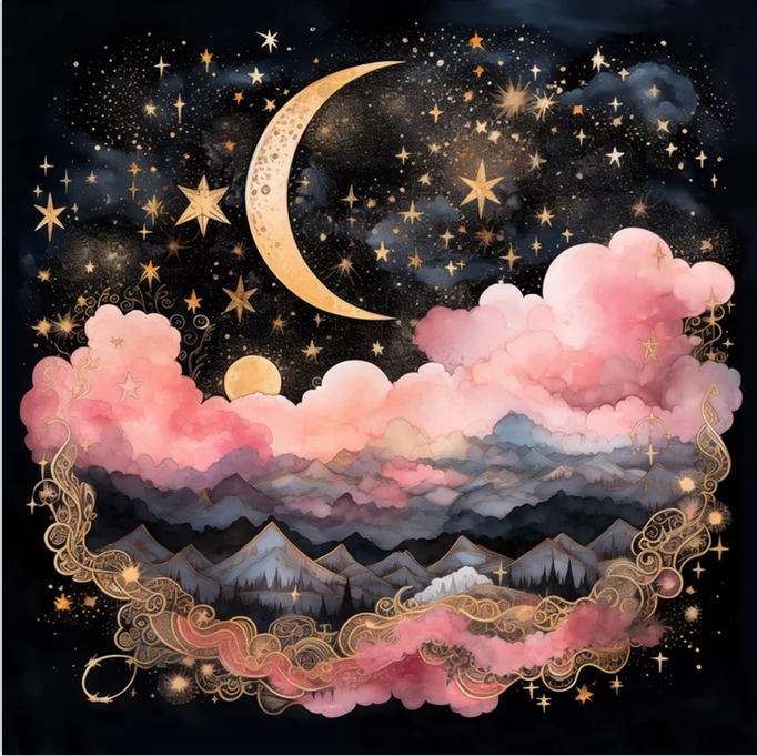 Night Tarot Cloth (75cm)