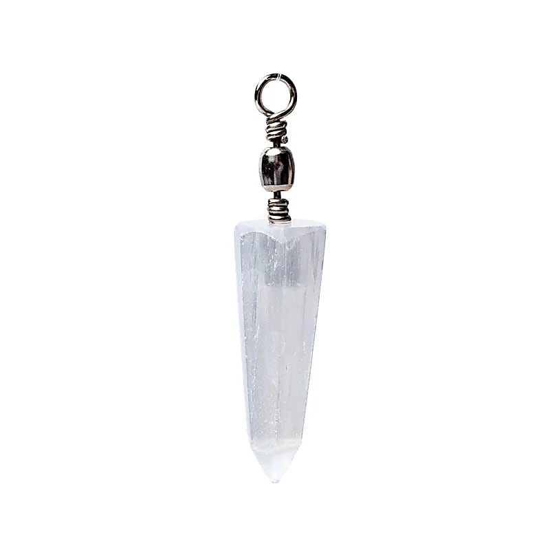 Selenite Pendulum Point Pendant