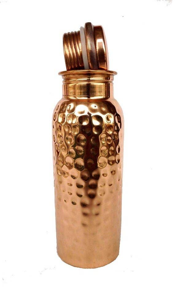 Pure Copper Bottle (Hammered, 900ml)