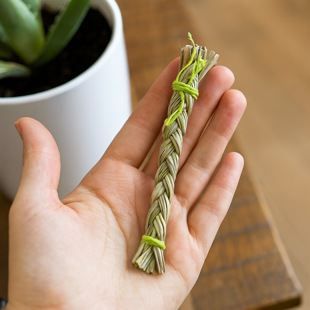 Braided Sweet Grass Smudge (4-inch)