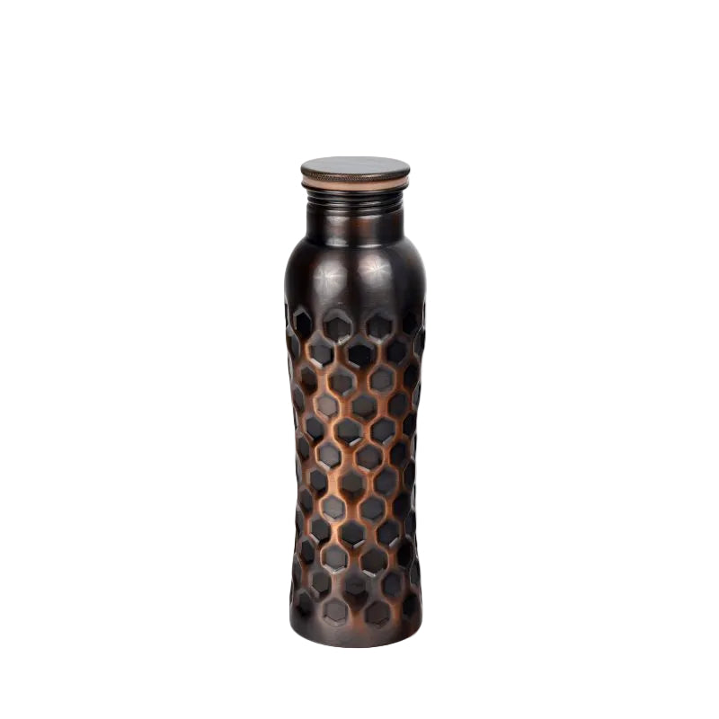 Antique Curve Hammered Copper Bottle (1L)