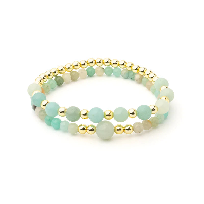 Amazonite Gold Bracelet