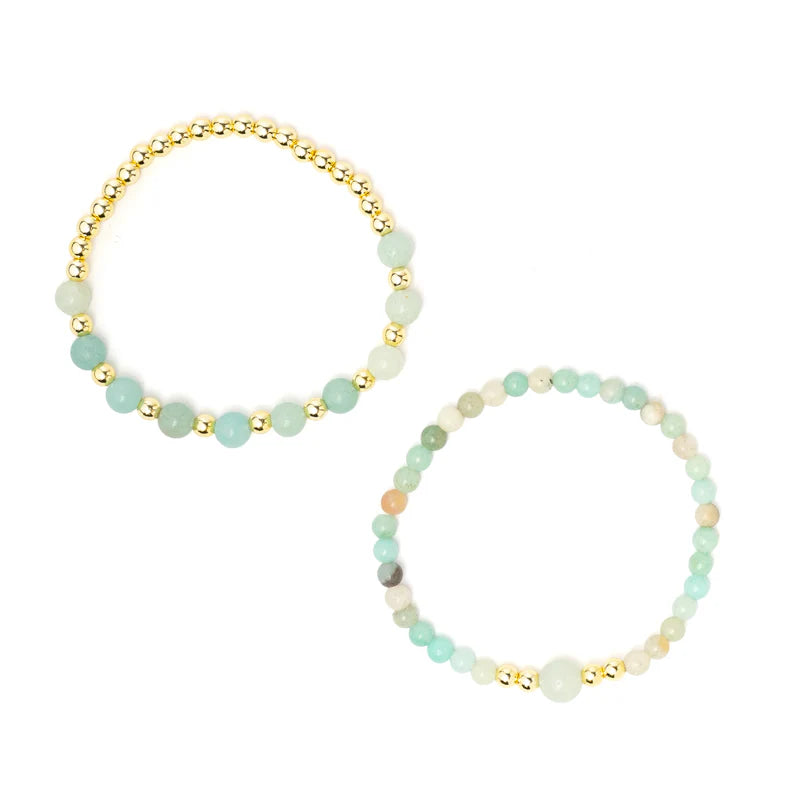 Amazonite Gold Bracelet