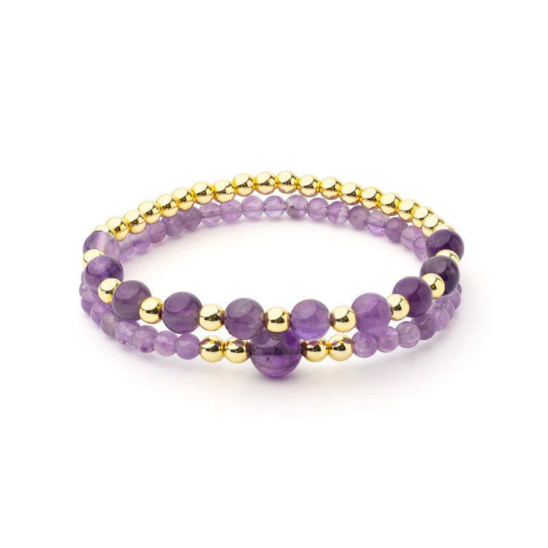 Amethyst Gold Bracelet