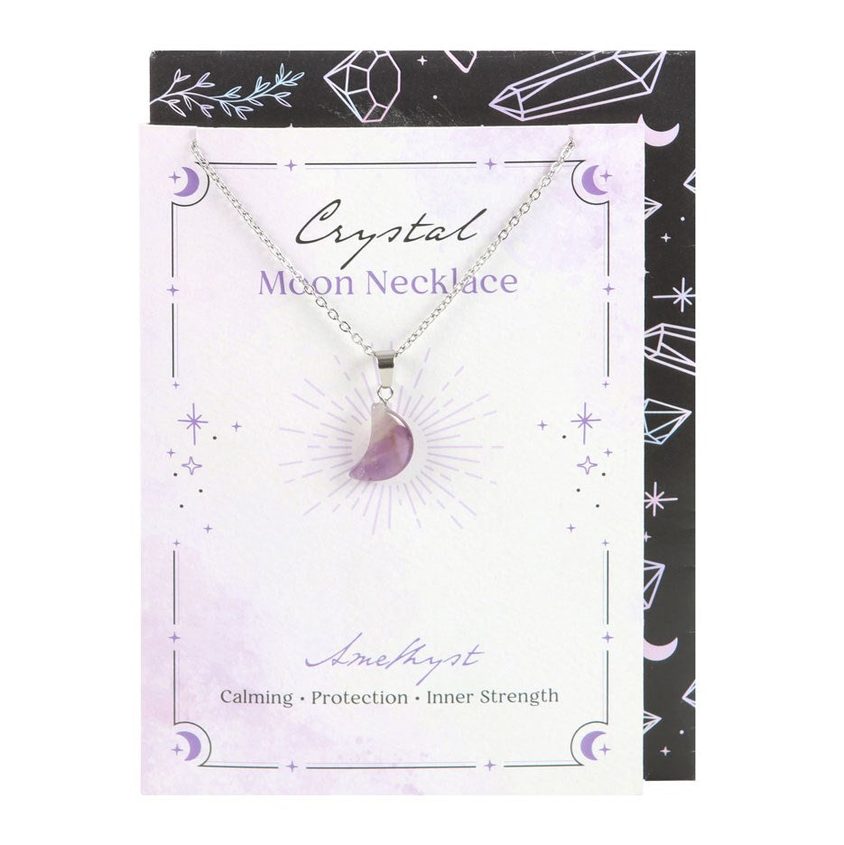 Amethyst Moon Necklace on Greeting Card