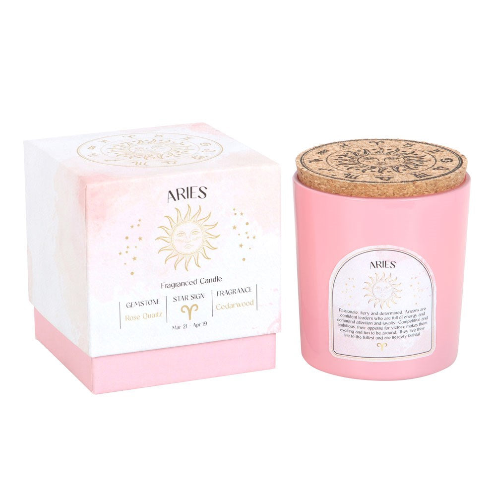 Aries Rose Quartz Candle