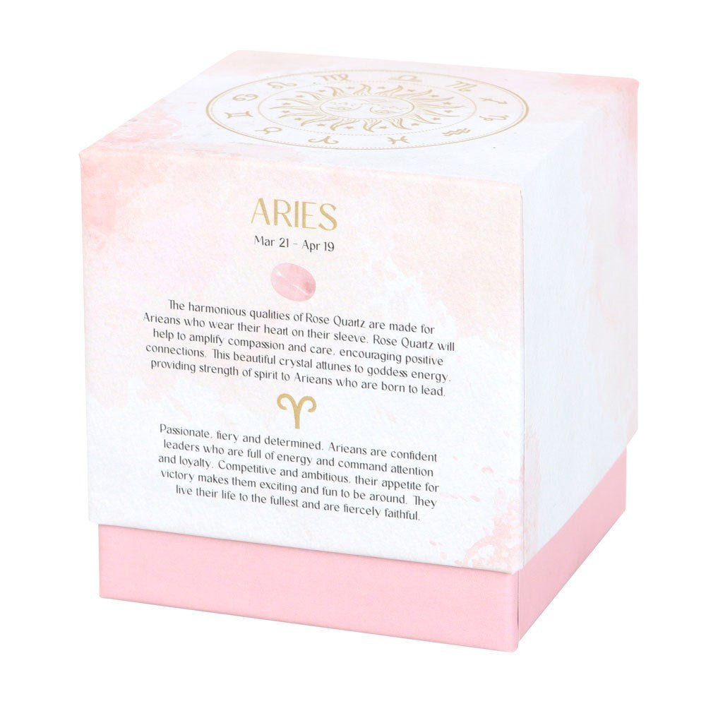 Aries Rose Quartz Candle