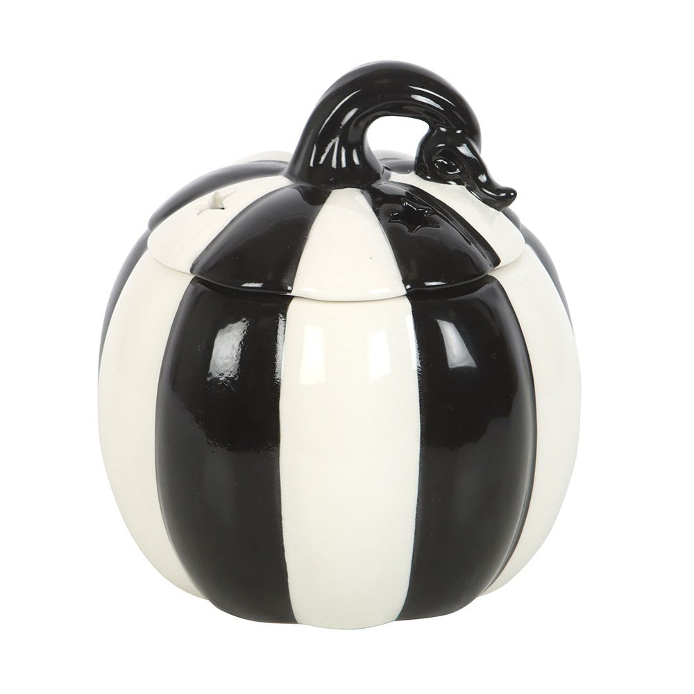 Black & White Pumpkin Oil Burner
