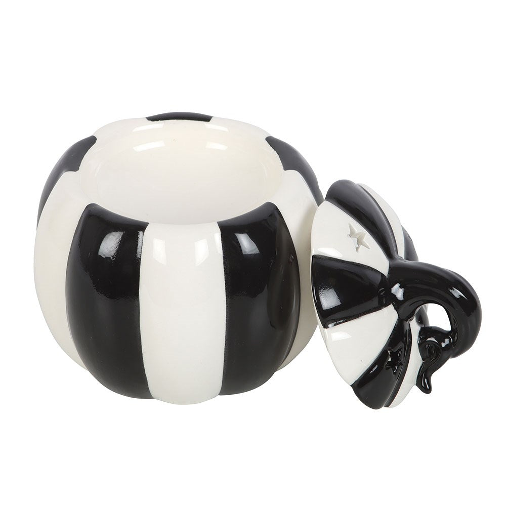 Black & White Pumpkin Oil Burner