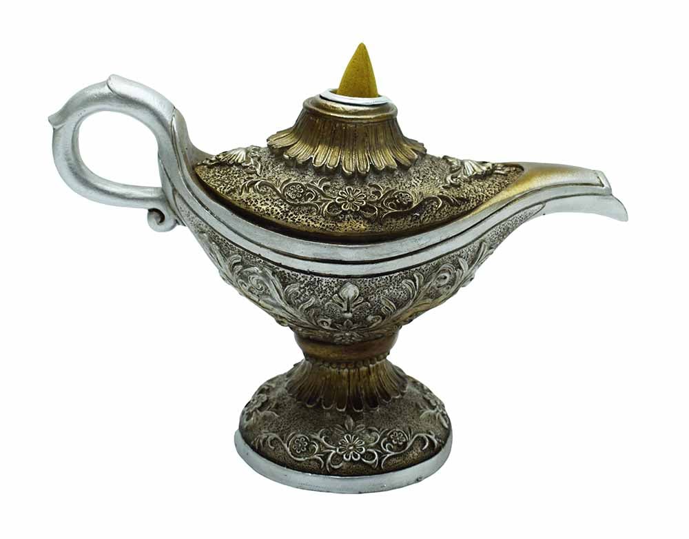 Silver Genie Lamp Backflow Burner