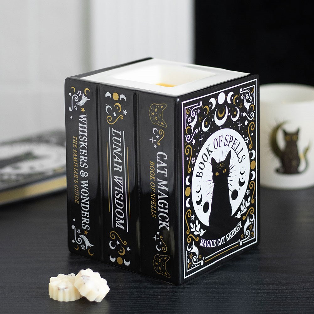 Black Cat Book of Shadows Oil/Wax Burner